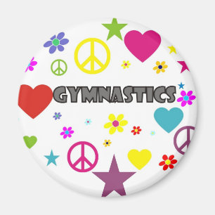 Gymnastics with Mixed Graphics Magnet