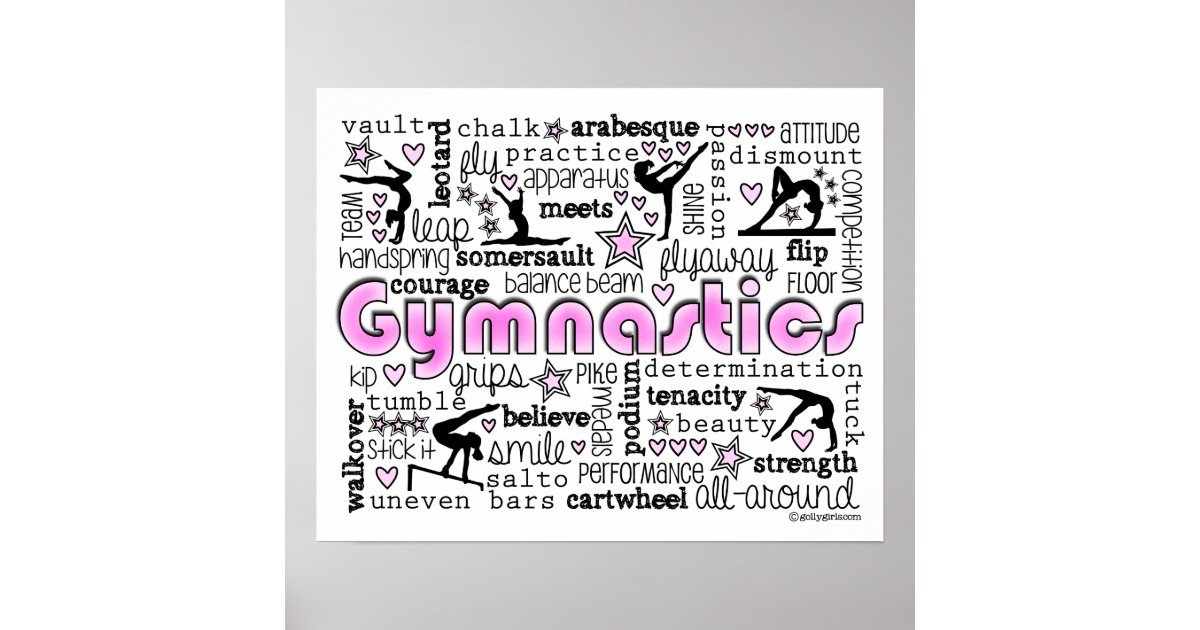 gymnastics-words-2-poster-zazzle