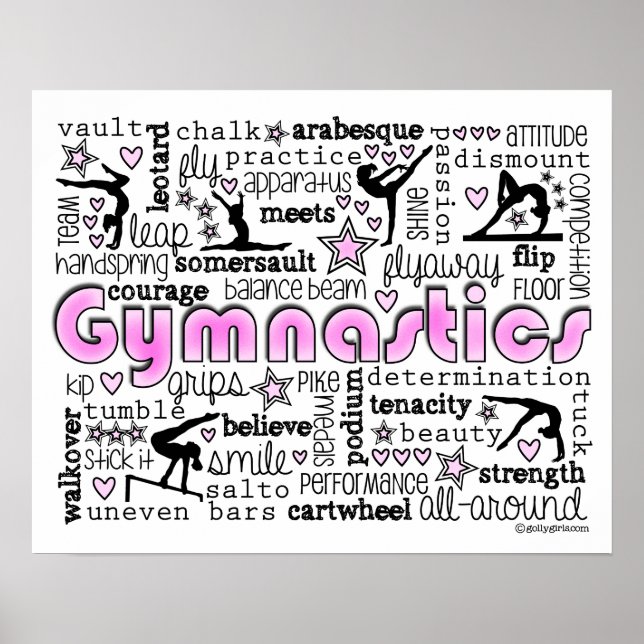 Gymnastics Words 2 Poster (Front)