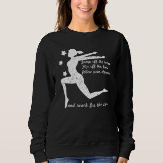 Gymnastics Workout Jump Off The Beam Flip Off The Sweatshirt