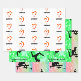 Gymnastics Wrapping Paper Sheet Set