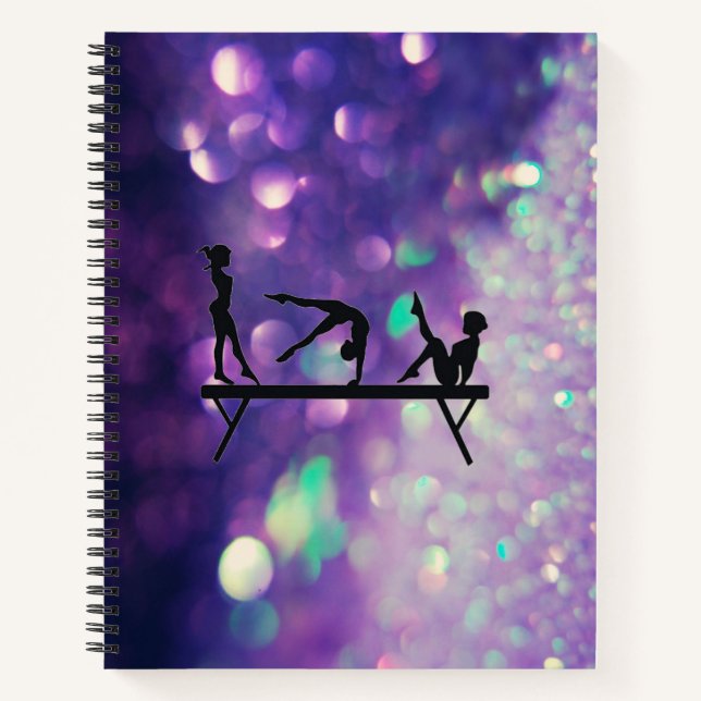 GYMNASTIQUE Cahier Spirale Violet (Devant)