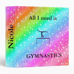 Gymnastique Classeur arc-en-ciel personnalisé