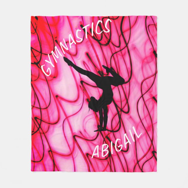 Gymnastique Couverture d'onde rose chaud (Devant)