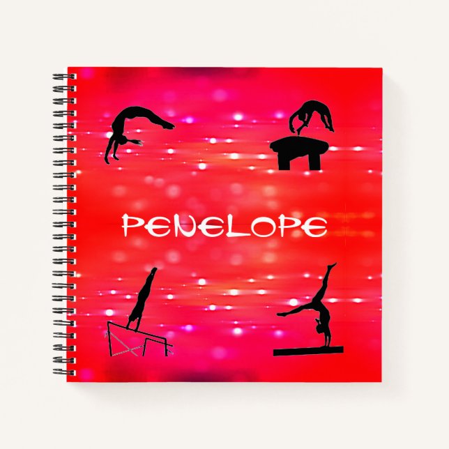Gymnastique Événements Carnet Spiral Personnalisé (Devant)
