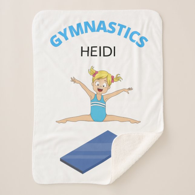 Gymnastique filles Sherpa couverture personnalisée (Devant)