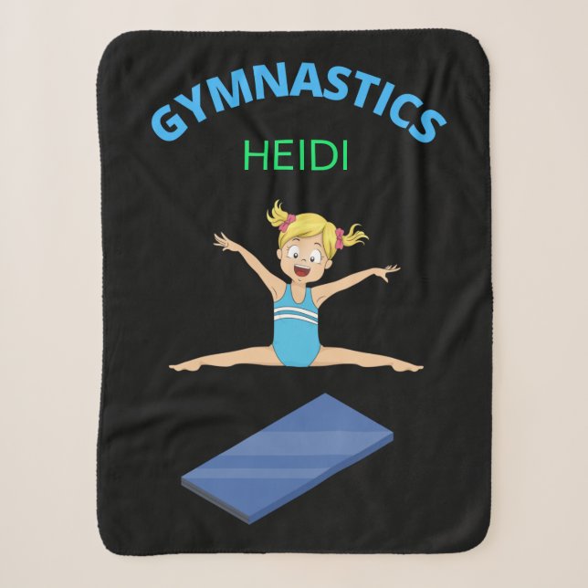 Gymnastique filles Sherpa couverture personnalisée (Devant)