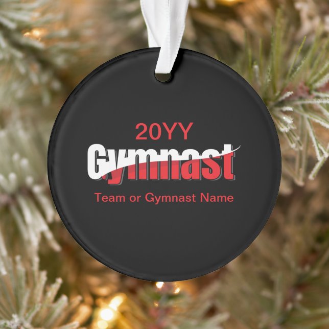 Gymnastique - Gymnaste Abstrait Word Art Swish (Arbre)
