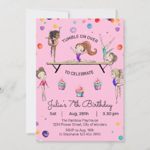 Gymnastique Invitation d'anniversaire   Gymnastiqu