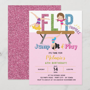 Gymnastique Invitations d'anniversaire - Parties s