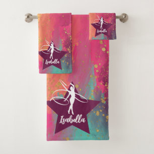 Gymnastique Monogramme Nom Parties scintillant Or