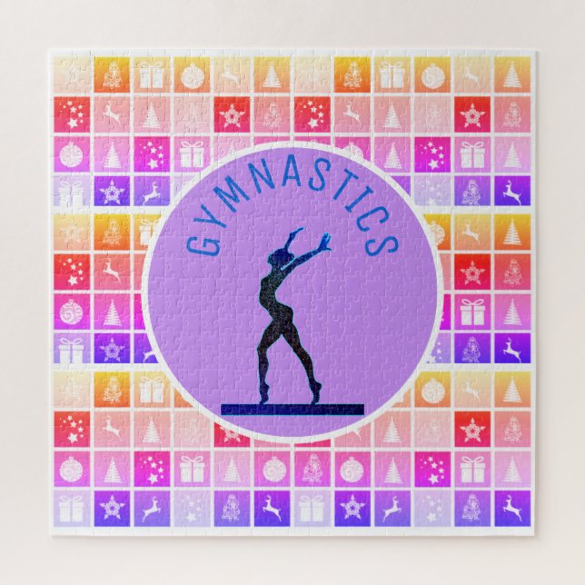 Gymnastique Noël Thème Rainbow Puzzle (Vertical)