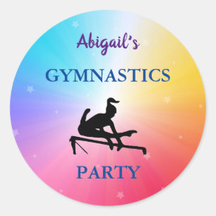 Gymnastique Partie Rainbow Stars Stickers