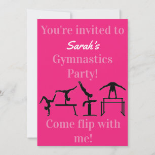 Gymnastique personnalisée Invitation de fête d'ann
