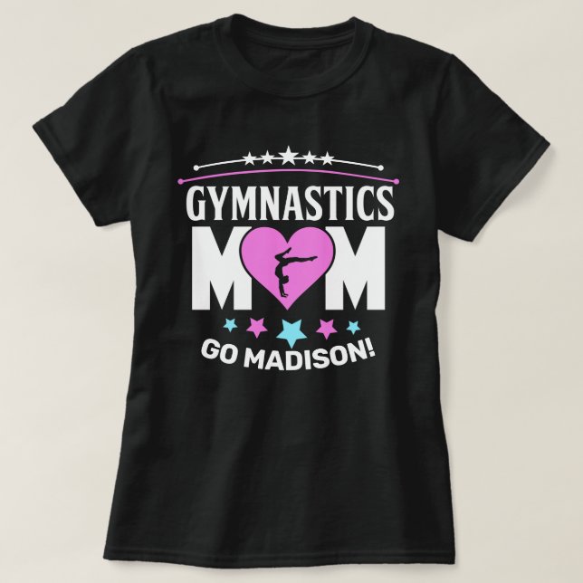 Gymnastique personnalisée Maman T-shirt (Design devant)