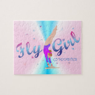 Gymnastique - Puzzle de filles volantes