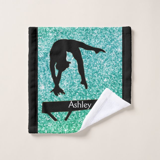 Gymnastique Solde poutre étincelante linge serviet (Gant de toilette)