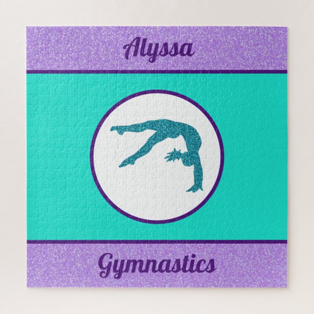 Gymnastique violet / Turquoise Puzzle (Vertical)