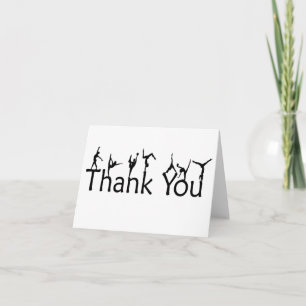 Gymnasts on Letters Thank You Card