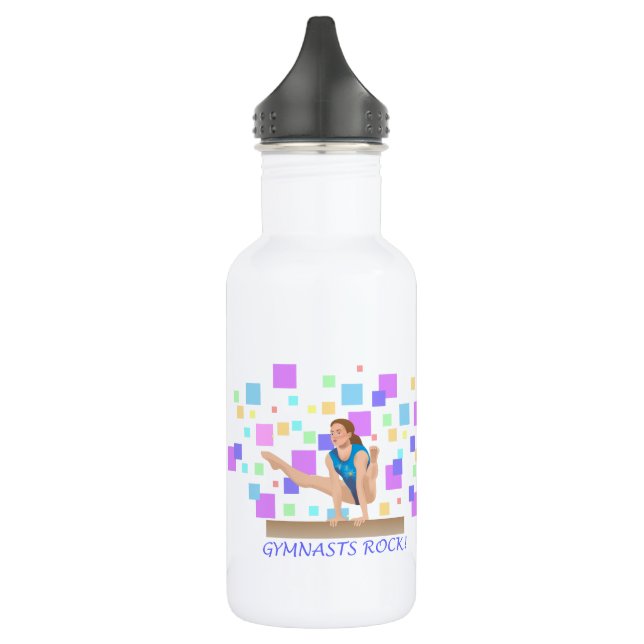Gymnasts Rock!  Balance Beam 532 Ml Water Bottle (Left)