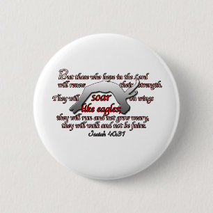Gymnasts Soar Like Eagles 2 Inch Round Button