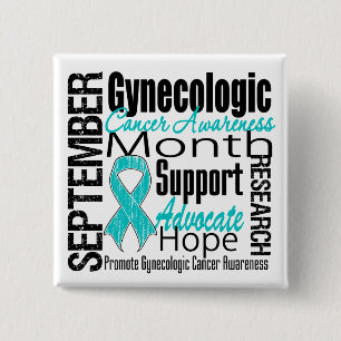 Gynecologic Cancer Awareness Month TRIBUTE 2 Inch Square Button