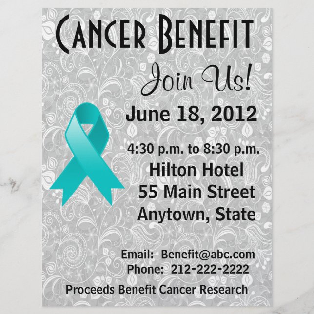 Gynecologic Cancer  Benefit Floral Flyer (Front)