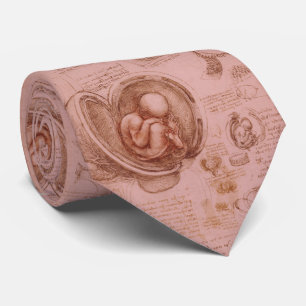 Gynecologist Obstetrician Men's Tie Da Vinci Red