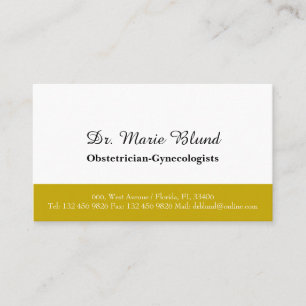 Gynecologist Obstetrician Scan to Gold Modern  Business Card
