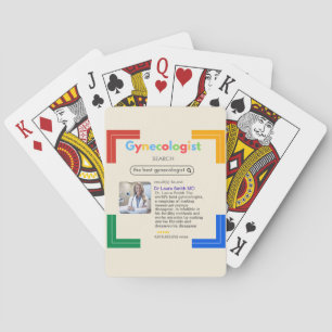 Gynecologist search Google doctor Playing Cards