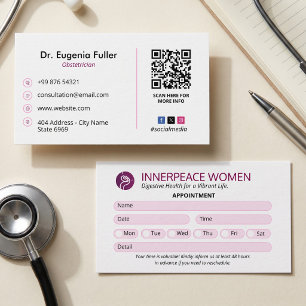 Gynecology Clinic Business Modern Appointment Card