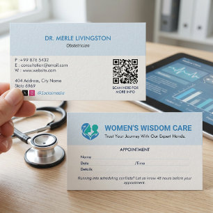 Gynecology Clinic Business Modern Appointment Card
