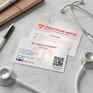 Gynecology Clinic Business Modern Appointment Card
