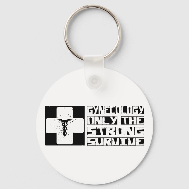 Gynecology Survive Keychain (Front)