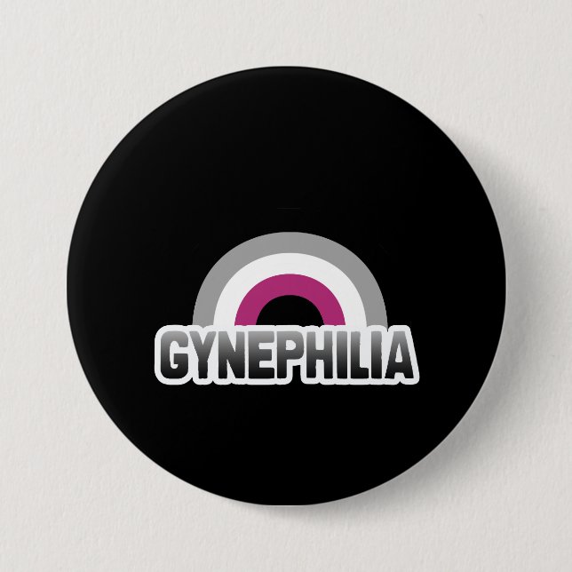 Gynephilia Pride 3 Inch Round Button (Front)