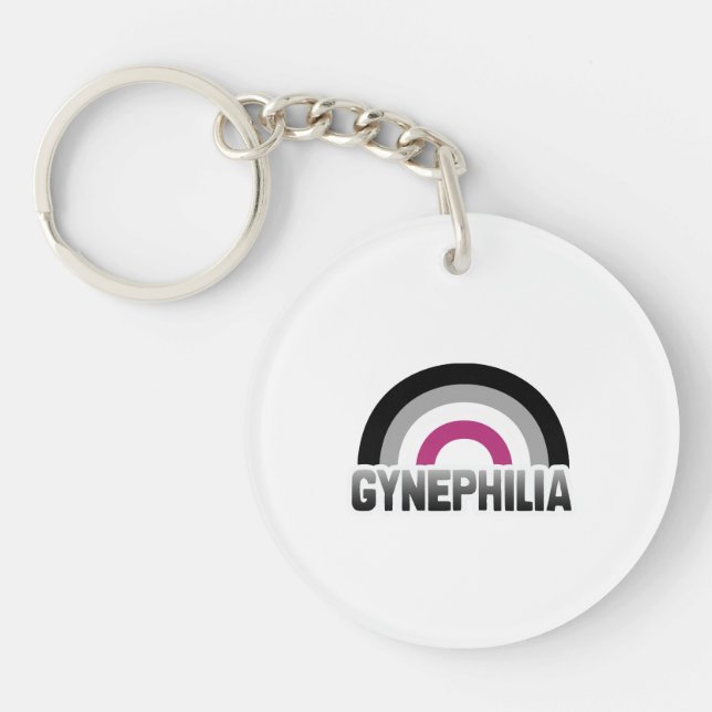 Gynephilia Pride Keychain (Front)