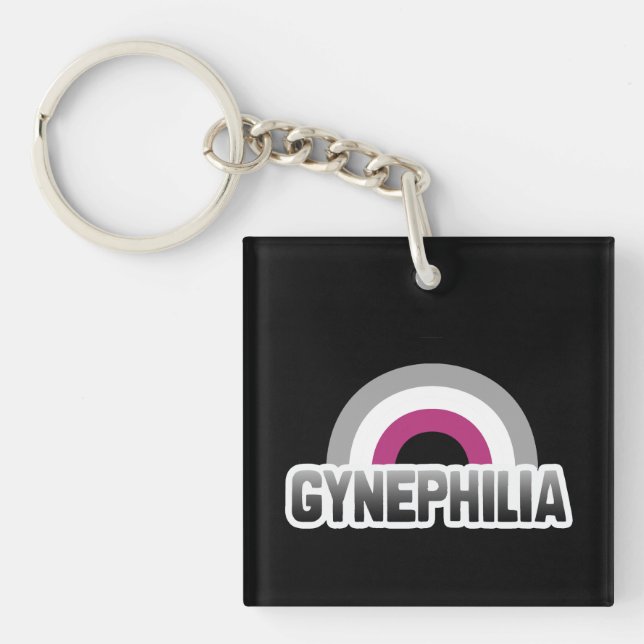Gynephilia Pride Keychain (Front)