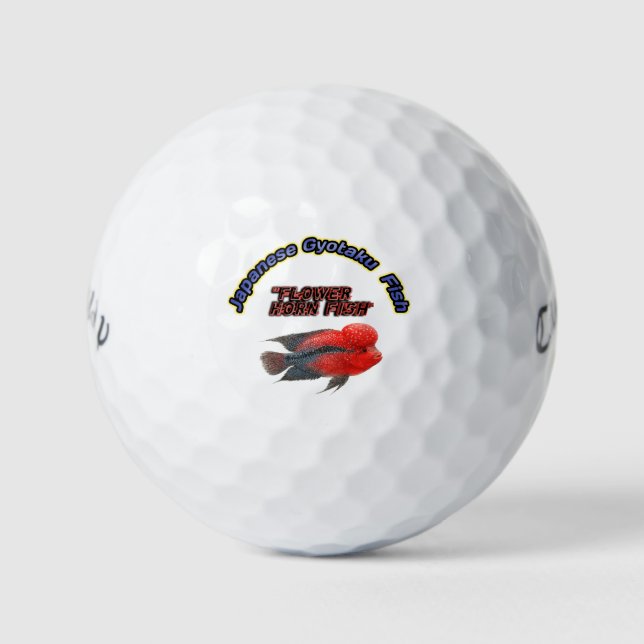 Gyotaku flower head fish premium golf ball 🥎🔥 (Front)