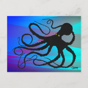 Gyotaku Octopus - Carte postale