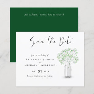 Gypsophila Babys Breath Simple Wedding Save Dates
