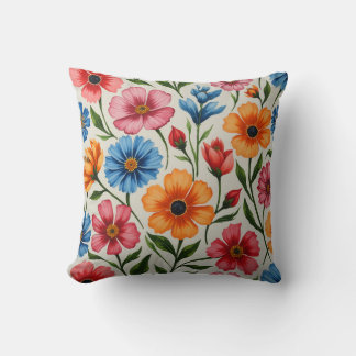 gypsum flowers pillow cushion