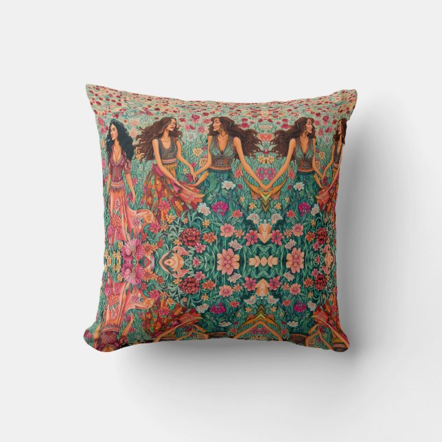 Gypsy art  throw pillow (Front)