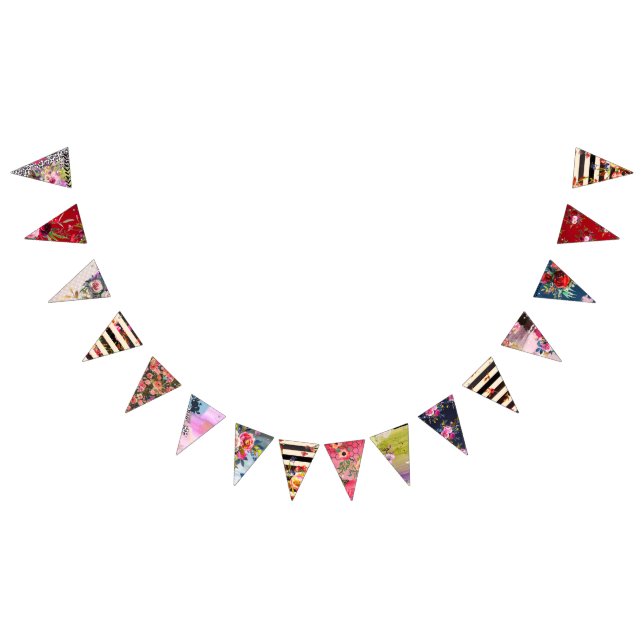 Gypsy, boho style, multiple colours and designs bunting flags (All)