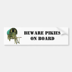 Gypsy bowtop caravan bumper sticker