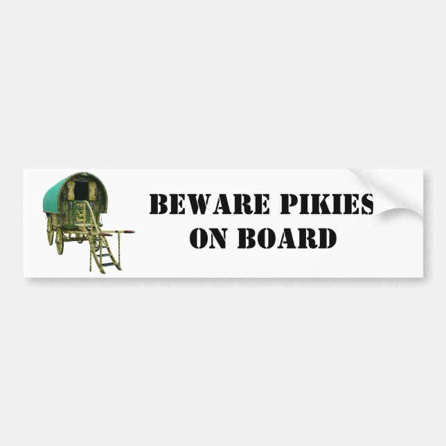 Gypsy bowtop caravan bumper sticker (Front)