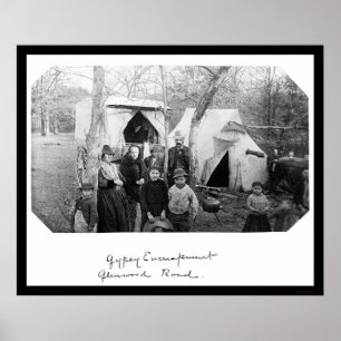 Gypsy Camp in Bethesda, MD 1888 Poster