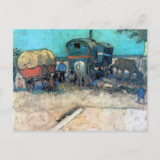 Gypsy camp with horse carriage - Vincent van Gogh Postcard