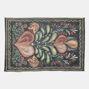 Gypsy caravan hearts kitchen towel