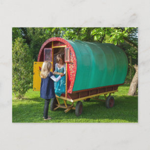 GYPSY CARAVAN POSTCARD