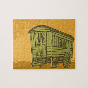 Gypsy caravan wagon jigsaw puzzle